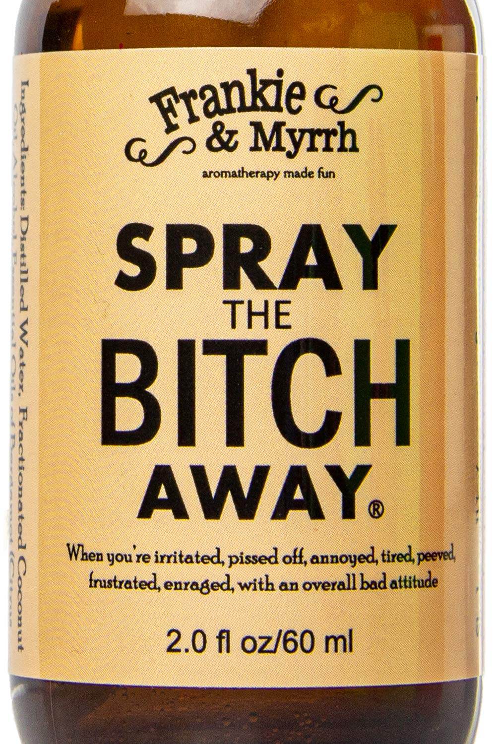 Frankie & Myrrh Spray The B Away | Bergamot, Lavender, Geranium, Frankincense Essential Oil Light Perfume | Aromatherapy for Irritability, Relaxation and Emotional Balance | Room/Linen Spray - zenfulharmony.com