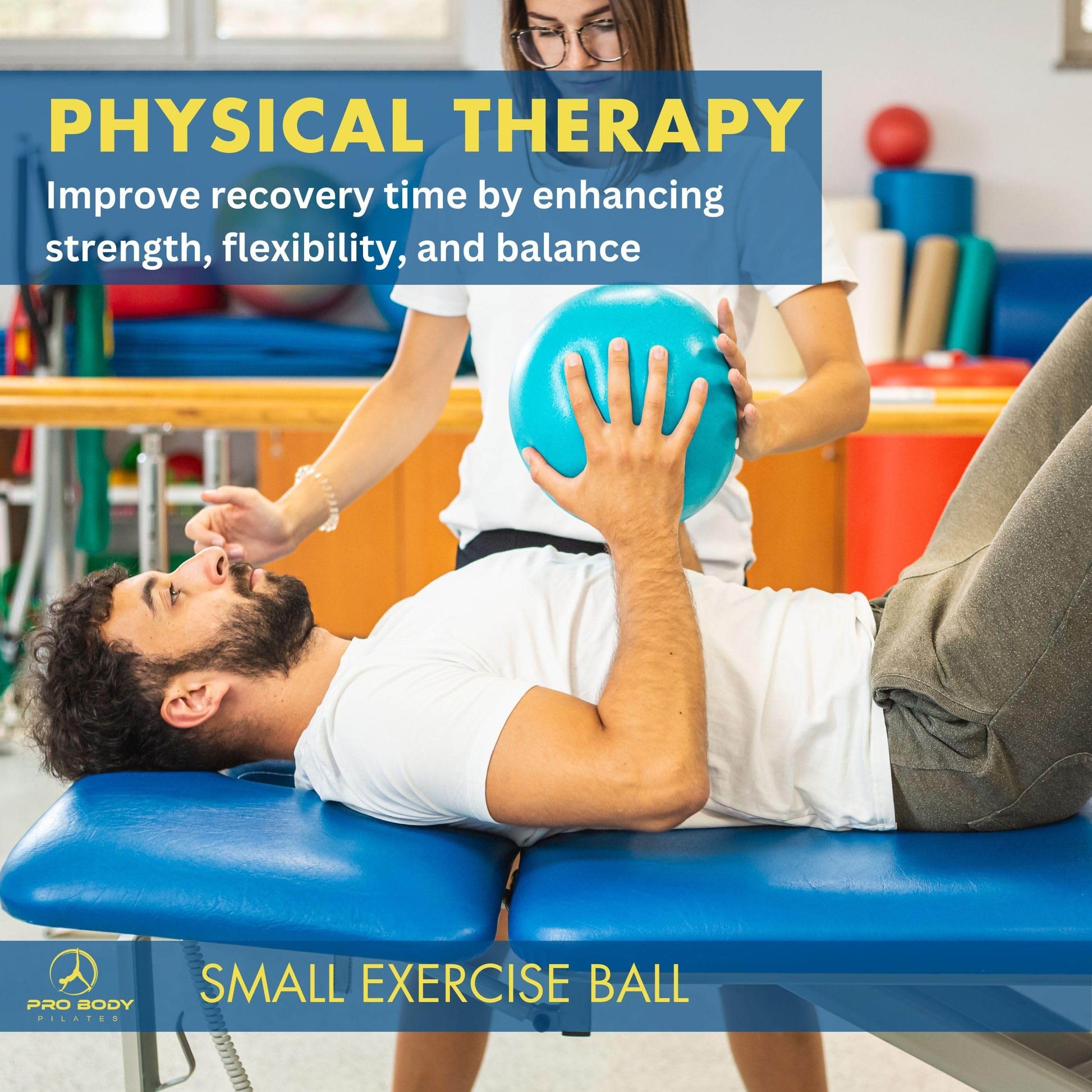 ProBody Pilates Ball Small Exercise Ball, 9 Inch Barre Ball, Mini Soft Yoga Ball, Workout Ball for Stability, Barre, Ab, Core, Physio and Physical Therapy Ball at Home Gym & Office (Blue) - zenfulharmony.com