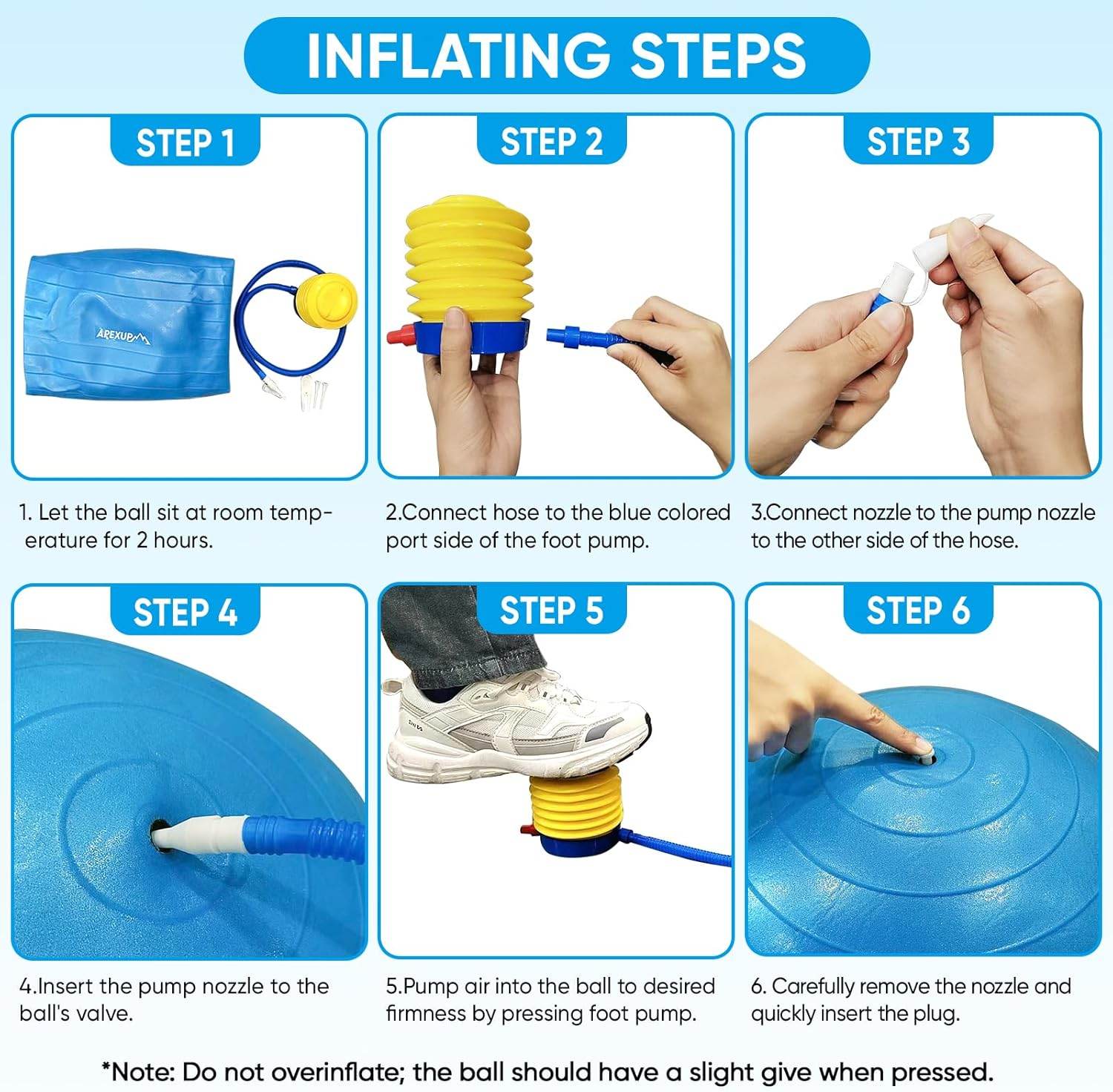 APEXUP Yoga Ball Exercise Ball, Pilates Ball, Anti Slip Stability Ball, Heavy Duty Gym Ball for Fitness, Balance, Core Workout, Physical Therapy - zenfulharmony.com