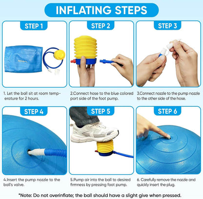 APEXUP Yoga Ball Exercise Ball, Pilates Ball, Anti Slip Stability Ball, Heavy Duty Gym Ball for Fitness, Balance, Core Workout, Physical Therapy - zenfulharmony.com