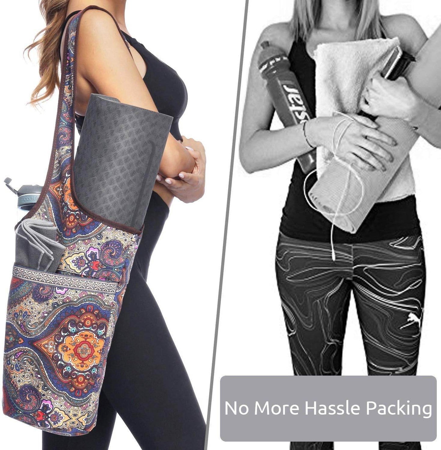 Ewedoos Yoga Mat Bag Yoga Bags with Large Size Pocket and Zipper Pocket, Fit Most Size Mats - zenfulharmony.com