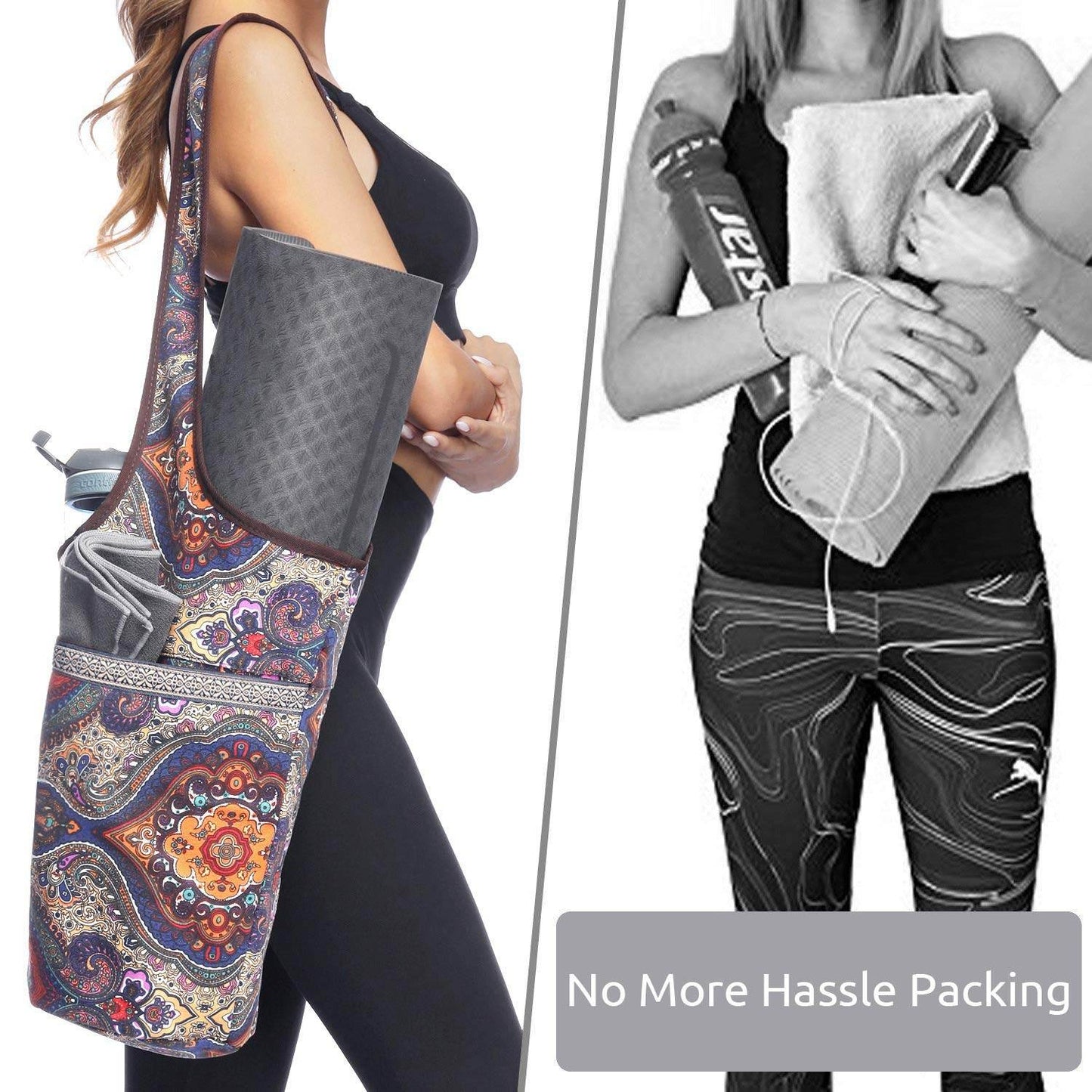 Ewedoos Yoga Mat Bag Yoga Bags with Large Size Pocket and Zipper Pocket, Fit Most Size Mats - zenfulharmony.com