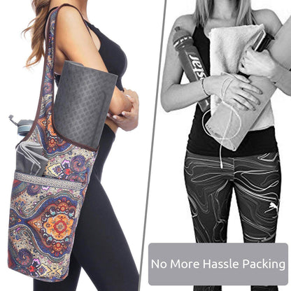 Ewedoos Yoga Mat Bag Yoga Bags with Large Size Pocket and Zipper Pocket, Fit Most Size Mats - zenfulharmony.com