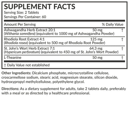 Futurebiotics Chill Pill + Ashwagandha, Rhodiola, St. John’s Wort, & L-Theanine - Non-GMO, 120 Vegetarian Tablets - zenfulharmony.com