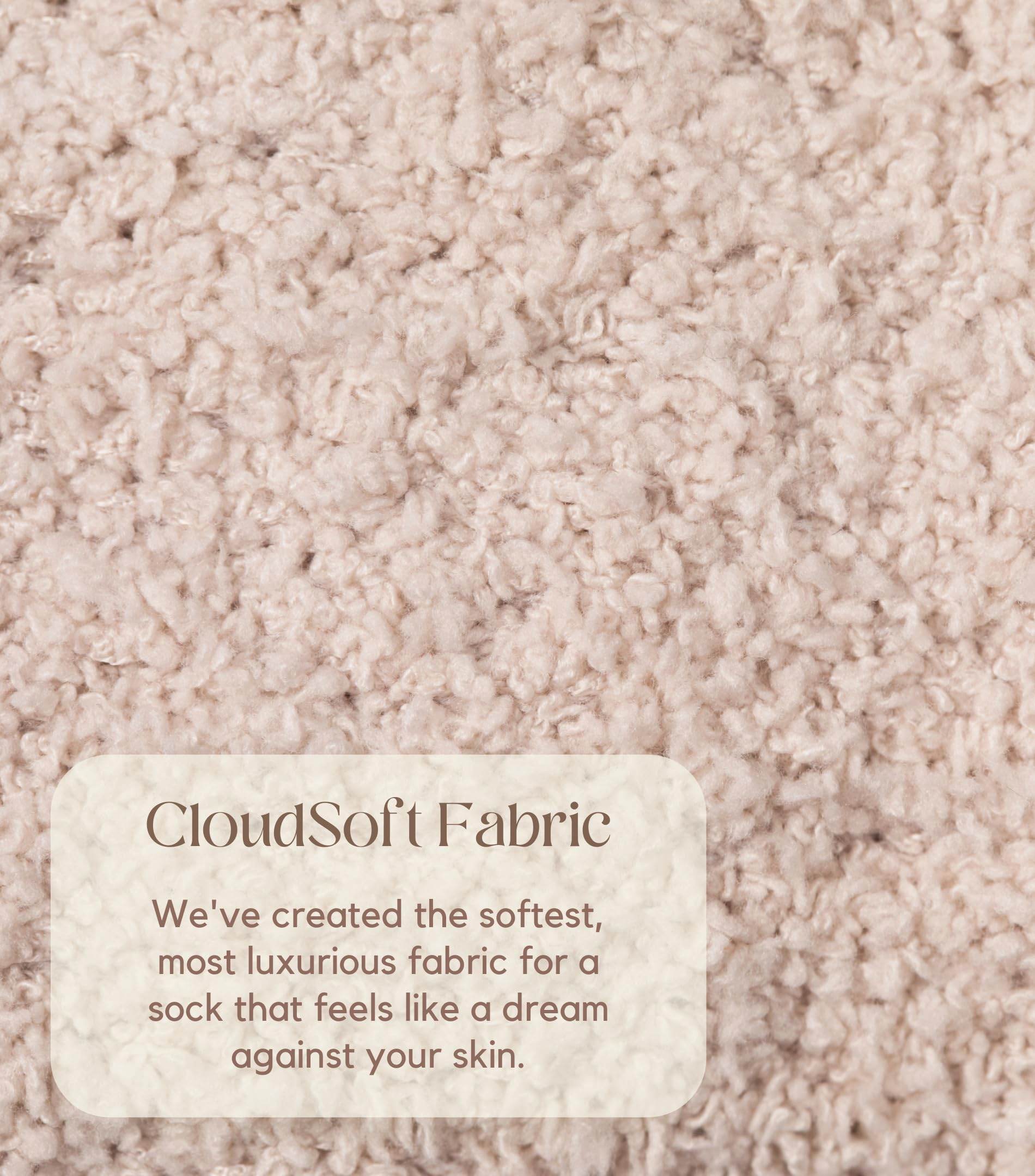 Cozy Sock For Women | Fuzzy Ultra-Luxe Cloud Sock Gifts For Women & Men | Warm & Cozy Fuzzy Unisex Sleep Socks | Super Soft Luxurious Fabric With Bonus Travel Tote, (Stone, 1 Pair) - zenfulharmony.com