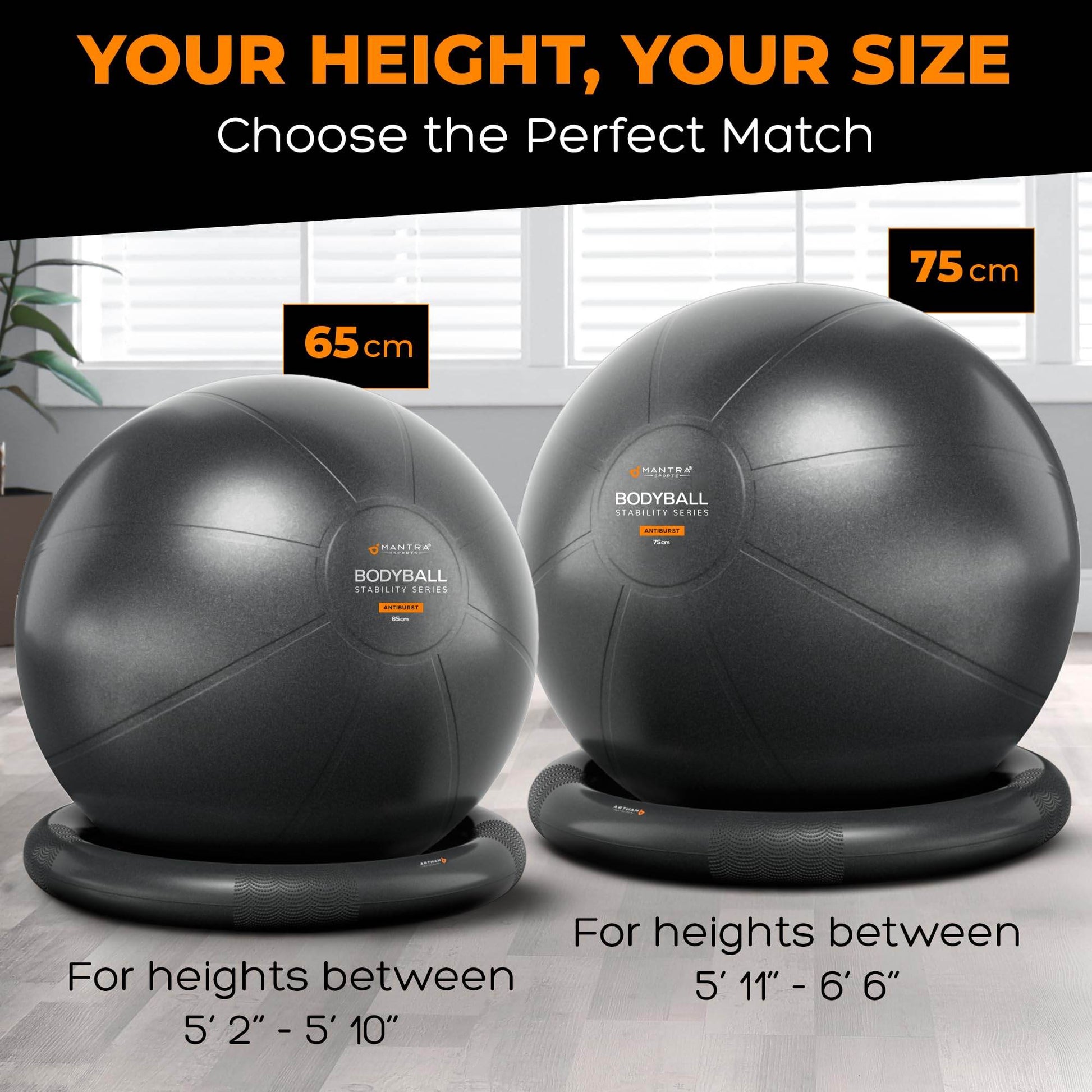 Yoga Ball Chair Exercise Ball Chair for Office with Base, Yoga Ball for Pregnancy Ball Stability Ball & Birth Ball for Labor, Swiss Ball Gym Ball for Exercising, Workout Ball Fitness Ball for Desk - zenfulharmony.com