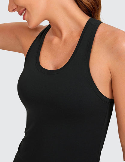 CRZ YOGA Butterluxe Racerback Workout Tank Tops for Women Sleeveless Gym Tops Athletic Yoga Shirts Camisole Black Small - zenfulharmony.com
