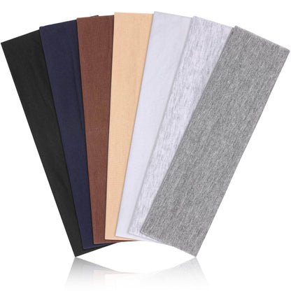 DiyJibb Headbands for Women Non Slip - 7PCS Fashion Sports Hair Bands for Women's Hair, Soft Cotton Cloth Stretchy Headbands for Women for Workout Yoga Running - zenfulharmony.com