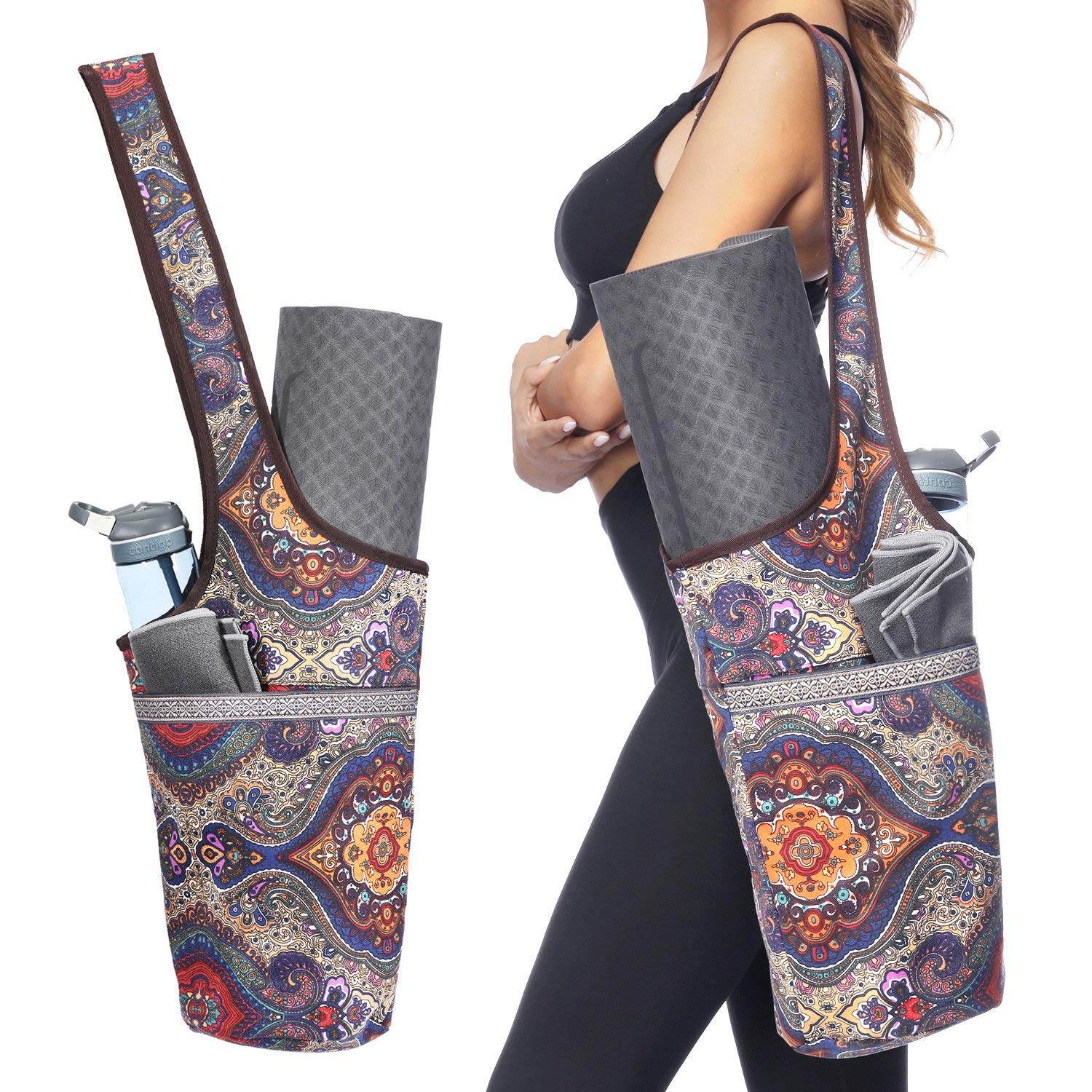 Ewedoos Yoga Mat Bag Yoga Bags with Large Size Pocket and Zipper Pocket, Fit Most Size Mats - zenfulharmony.com