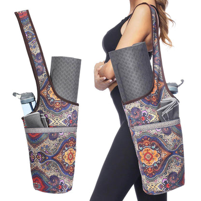 Ewedoos Yoga Mat Bag Yoga Bags with Large Size Pocket and Zipper Pocket, Fit Most Size Mats - zenfulharmony.com