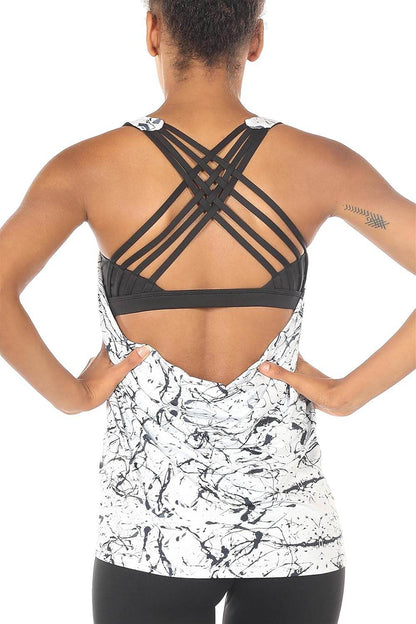 icyzone Women's Open Back Workout Athletic Yoga Tank Tops with Built in Bra - zenfulharmony.com