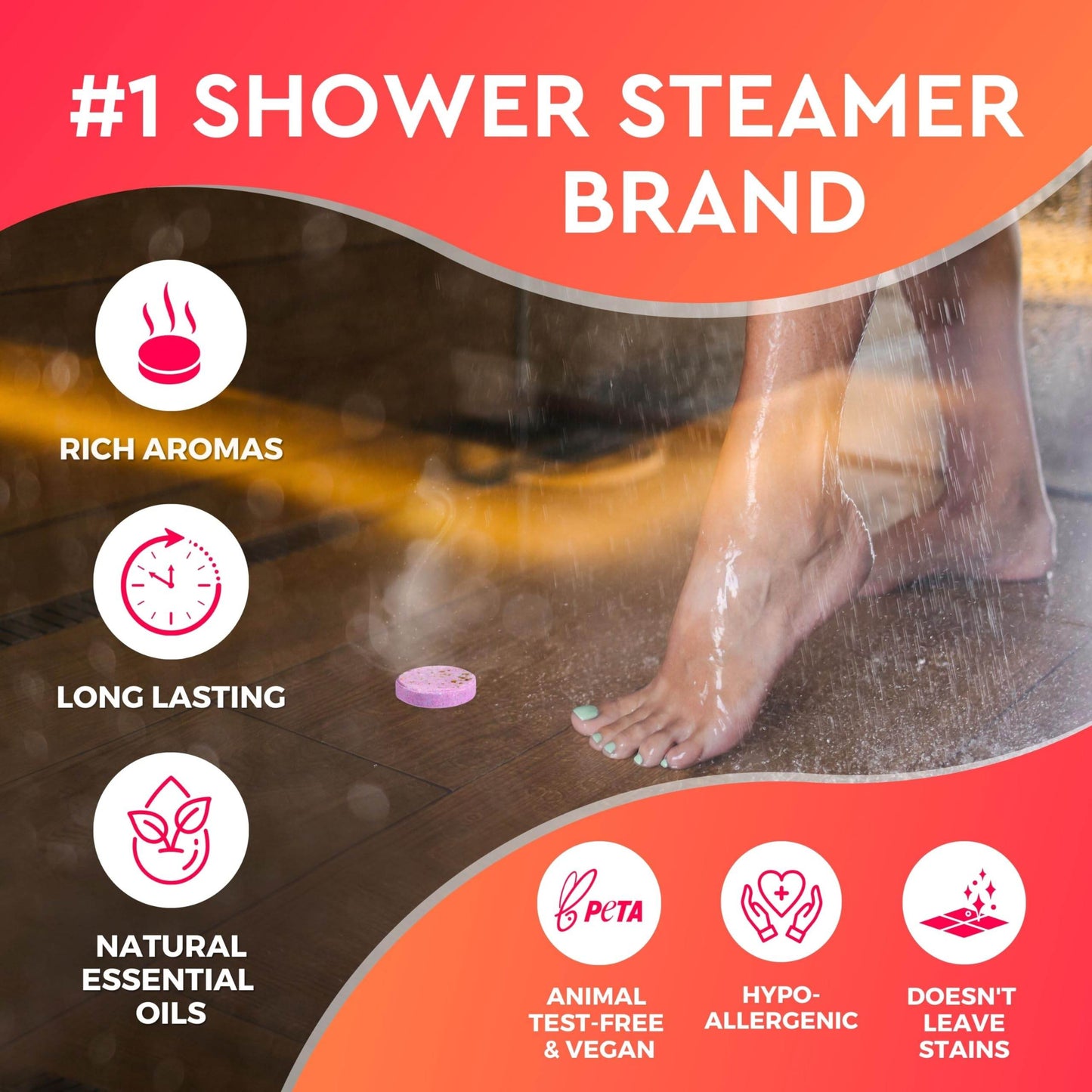 Cleverfy Shower Steamers Aromatherapy - Christmas Box of 6 Premium Shower Bombs with Essential Oils.Self Care Christmas Gifts for Women and Gifts for Mom. Red Set - zenfulharmony.com