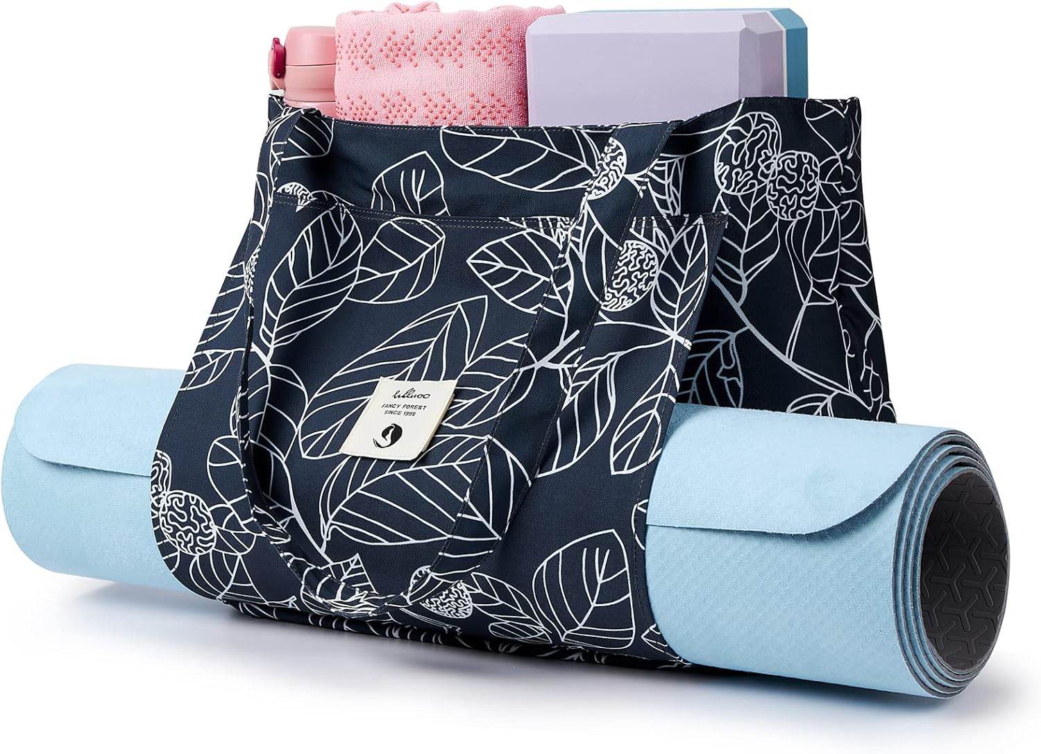 WLLWOO WLLWOO Yoga Bags for Women with Yoga Mats Bags Carrier Carryall Canvas Tote for Pilates Shoulder for Travel Office Beach Workout - zenfulharmony.com