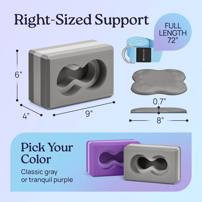 Deep-Zen® Yoga Blocks Wrist Support; Yoga Blocks 2 Pack with Knee Pads and Strap to Put Less Weight on Wrists; Durable, Versatile Yoga Brick Exercise Block Set, Blocks Yoga - zenfulharmony.com