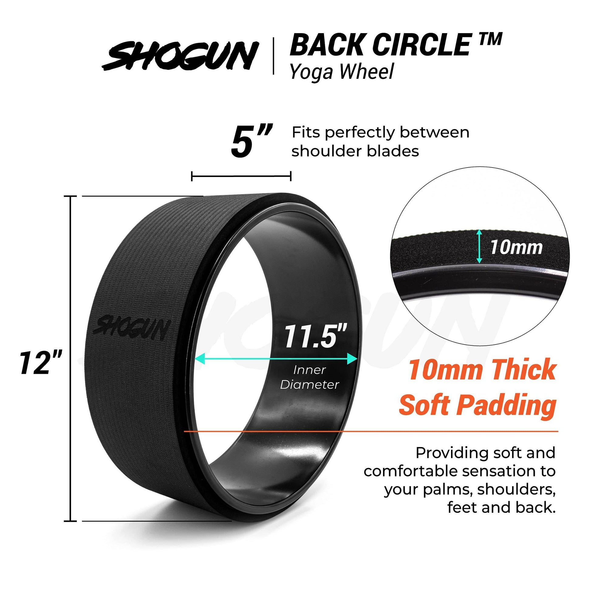 Shogun Yoga Wheel Roller for Back Pain Relief - Back Roller Wheel Stretching Device for Back Pain Relief - Back Cracking Wheel Perfect for Spine Stretching, Improved Flexibility & Mobility - zenfulharmony.com