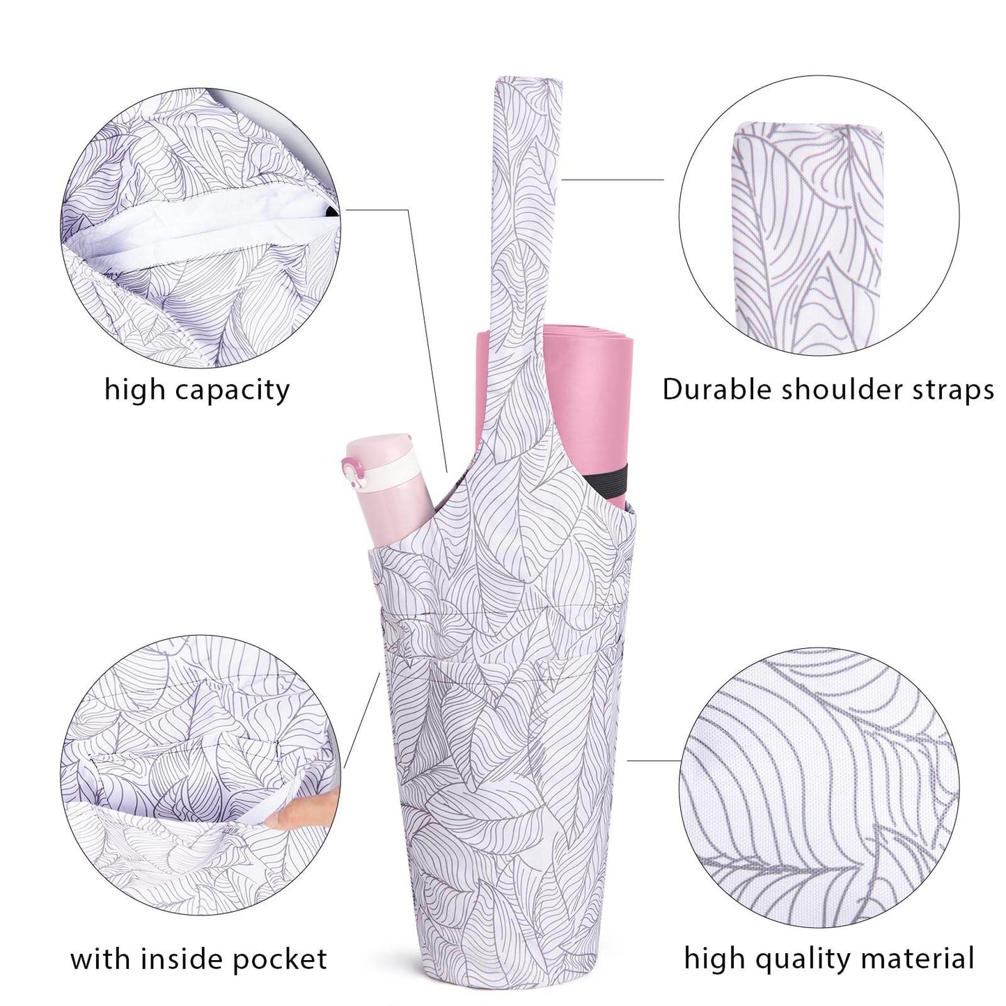 IwIeIaIrI Yoga Mat Bag - Gym Accessories For Women, Large Exercise Mat Straps Yoga Bags And Carriers Fits Most Your Workout Stuff - zenfulharmony.com