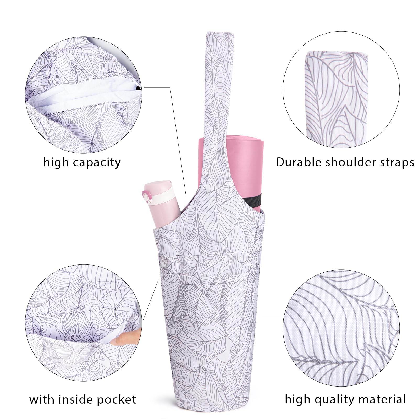 IwIeIaIrI Yoga Mat Bag - Gym Accessories For Women, Large Exercise Mat Straps Yoga Bags And Carriers Fits Most Your Workout Stuff - zenfulharmony.com
