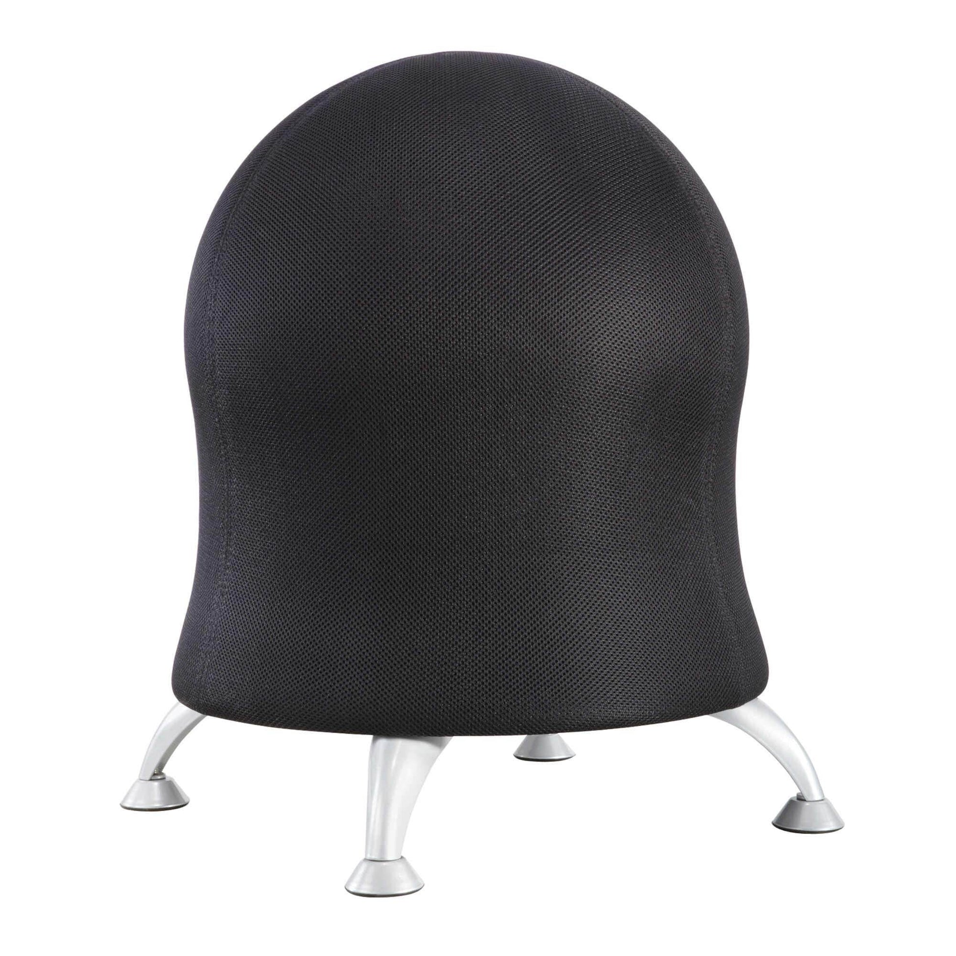 Safco Zenergy Ball Chair, Active Seating, Anti-Burst, Inflatable Chair for Home Office and Classroom, Black Mesh - zenfulharmony.com