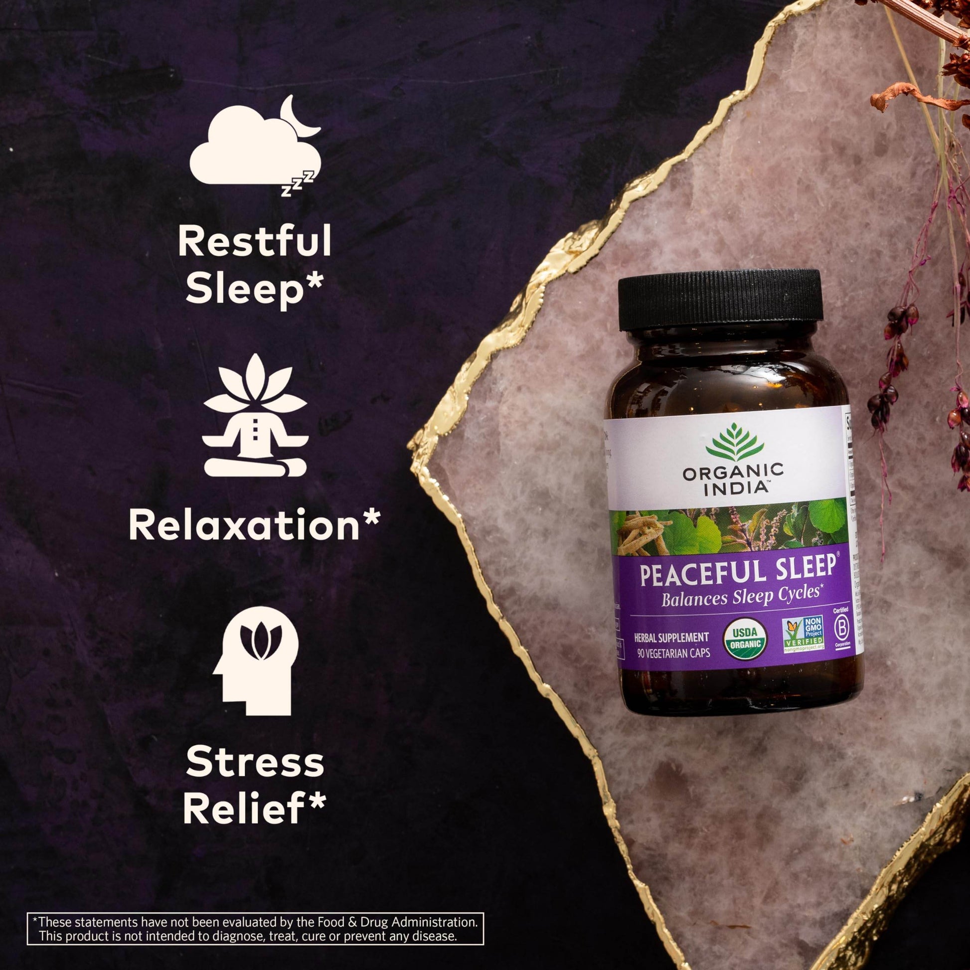 ORGANIC INDIA Herbal Supplement for Adults, USDA Certified Organic, Non-GMO - 90 Capsules - zenfulharmony.com