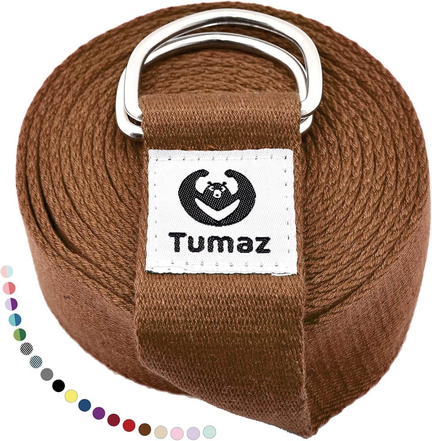 Tumaz Yoga Strap/Stretch Bands [15+ Colors, 6/8/10 Feet Options] with Extra Safe Adjustable D-Ring Buckle, Durable and Comfy Delicate Texture - Best for Daily Stretching, Physical Therapy, Fitness - zenfulharmony.com
