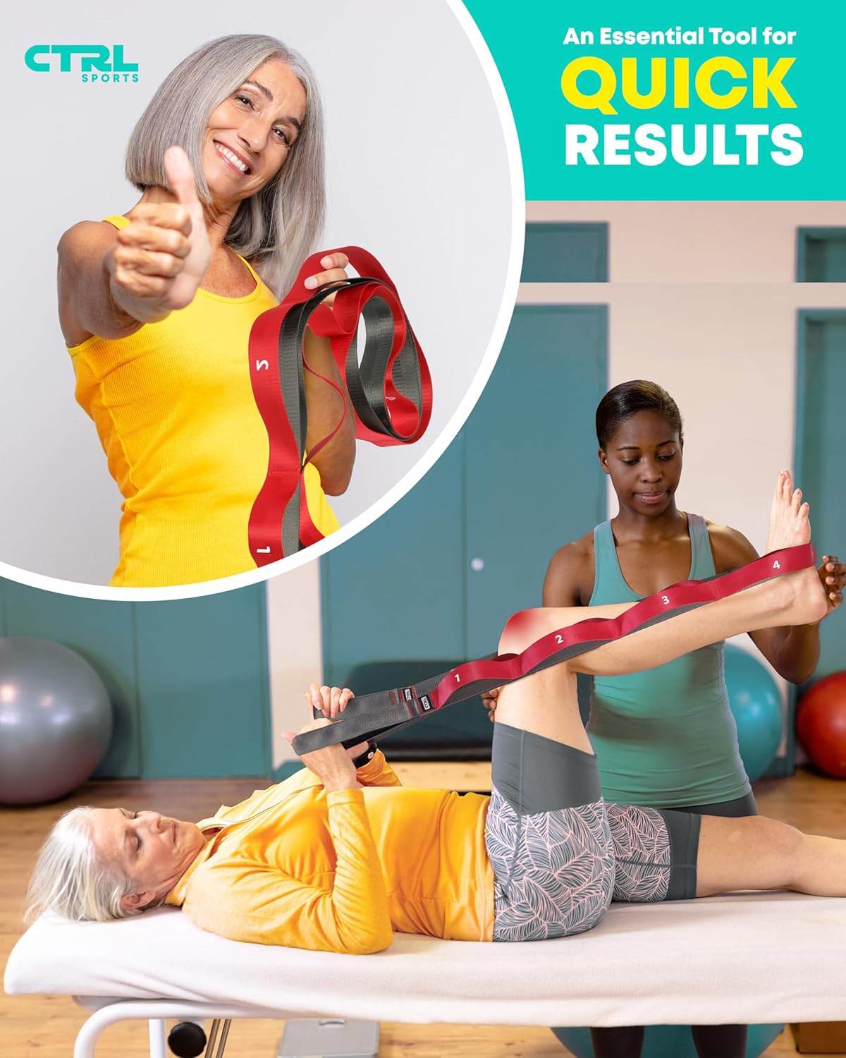 Stretching Strap with Loops - Non Elastic Stretch Band for Physical Therapy, Yoga Strap for Stretching Equipment, Stretch Bands for Exercise and Flexibility - Fascia, Hamstring & Leg Stretcher Belt - zenfulharmony.com