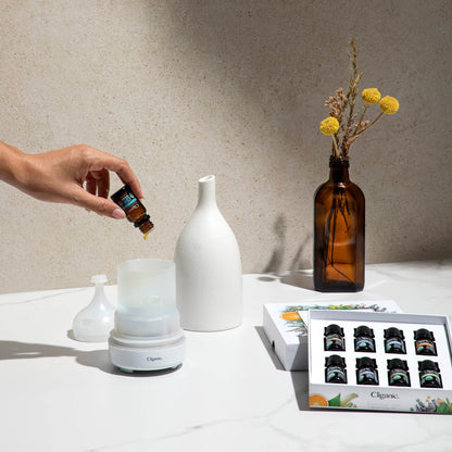 Cliganic Organic Essential Oils Set (Top 5) - 100% Pure Natural - Aromatherapy, Candle Making - Peppermint, Lavender, Eucalyptus, Lemongrass & Orange (Packaging May Vary) - zenfulharmony.com