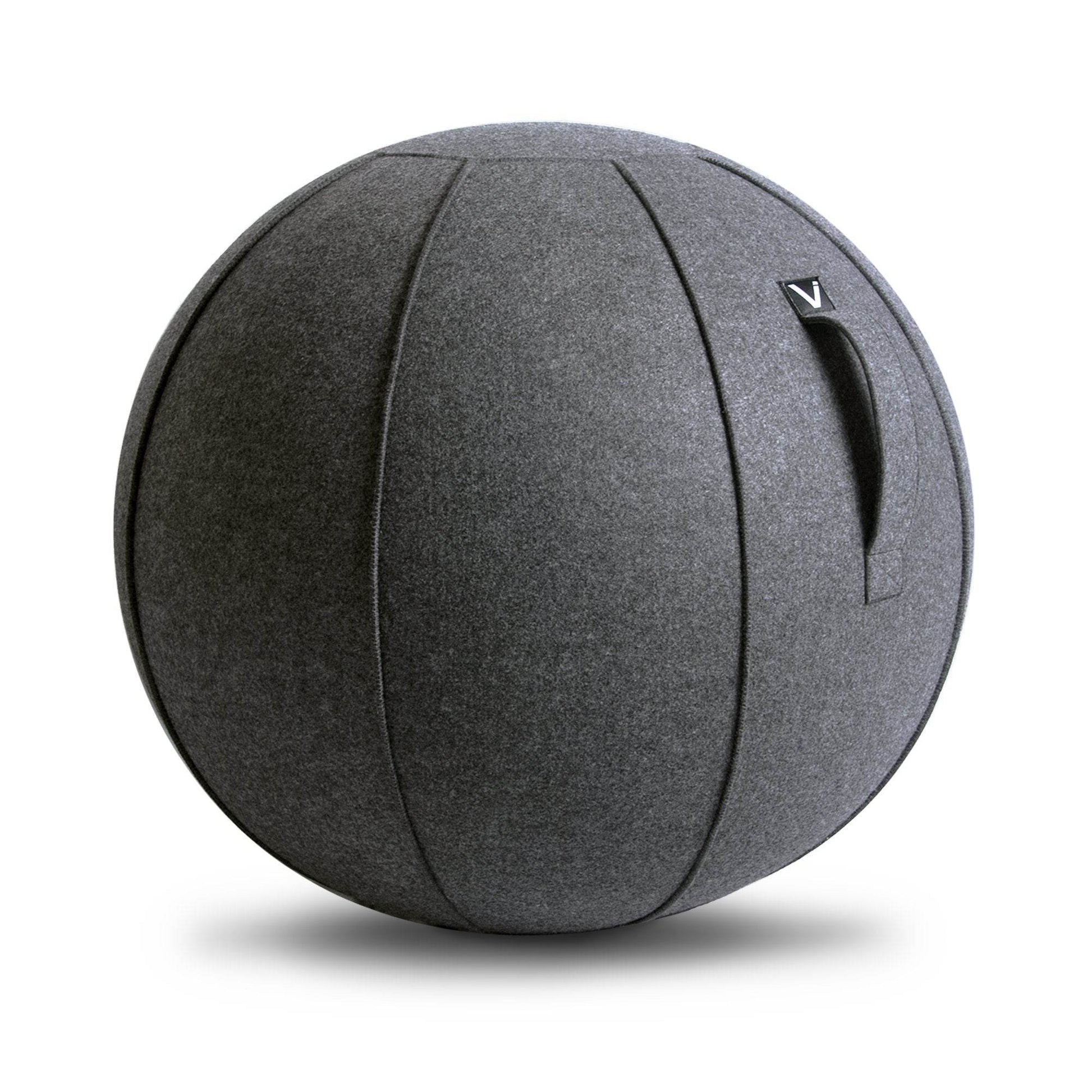 Vivora Luno Premium Ergonomic Sitting Ball Chair, Anthracite Cover, Felt, Max Size (25 to 26 inches), for Home Offices, Balance Training, Yoga Ball, Posture Improvement - zenfulharmony.com