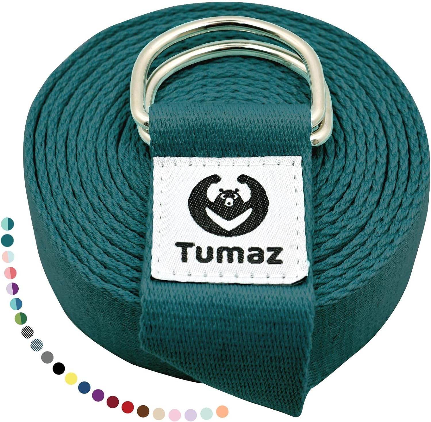 Tumaz Yoga Strap/Stretch Bands [15+ Colors, 6/8/10 Feet Options] with Extra Safe Adjustable D-Ring Buckle, Durable and Comfy Delicate Texture - Best for Daily Stretching, Physical Therapy, Fitness - zenfulharmony.com