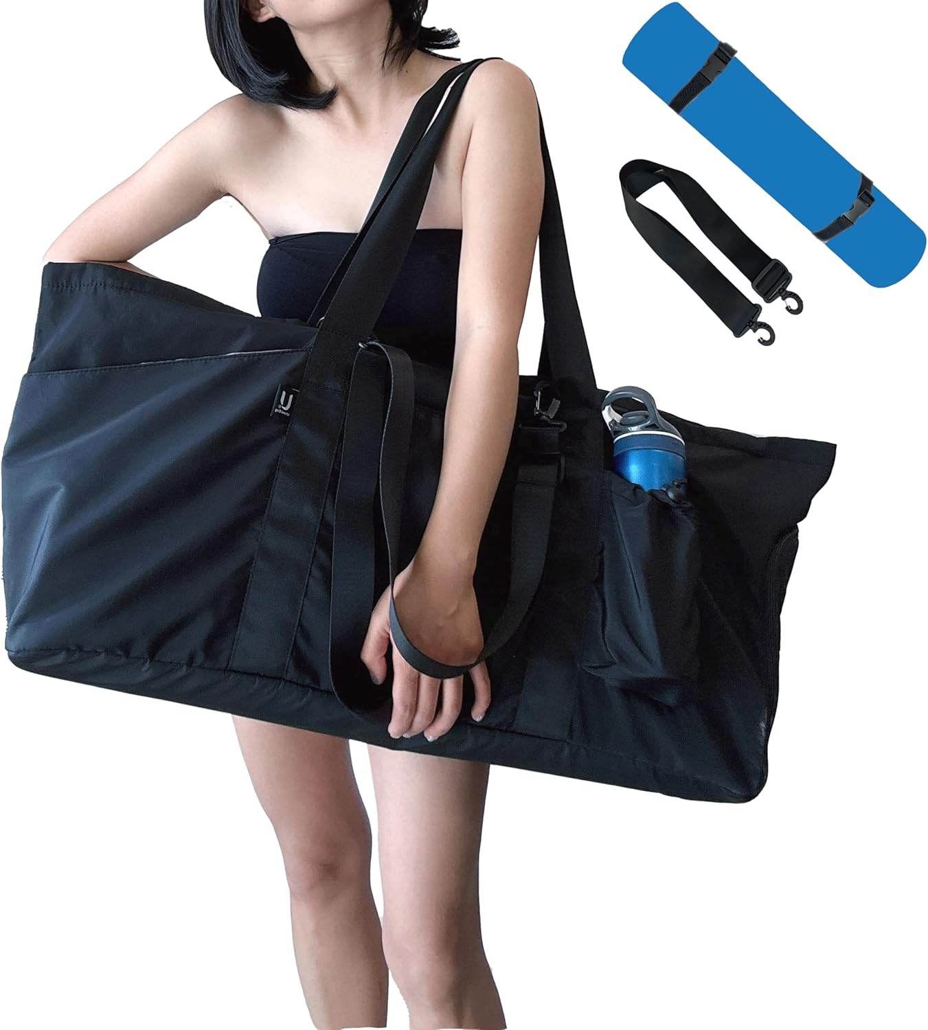 Yoga Mat Bag with Shoes compartment & Wet Compartment & shoulder bag &crossbody yoga bag large yoga bag with Yoga Mat Holder Yoga Bag with Adjustable Mat Strap for Women Men - zenfulharmony.com