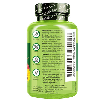 NATURELO Whole Food Beauty Multivitamin, 60 Count Collagen Peptide Powder, 45 Servings - zenfulharmony.com