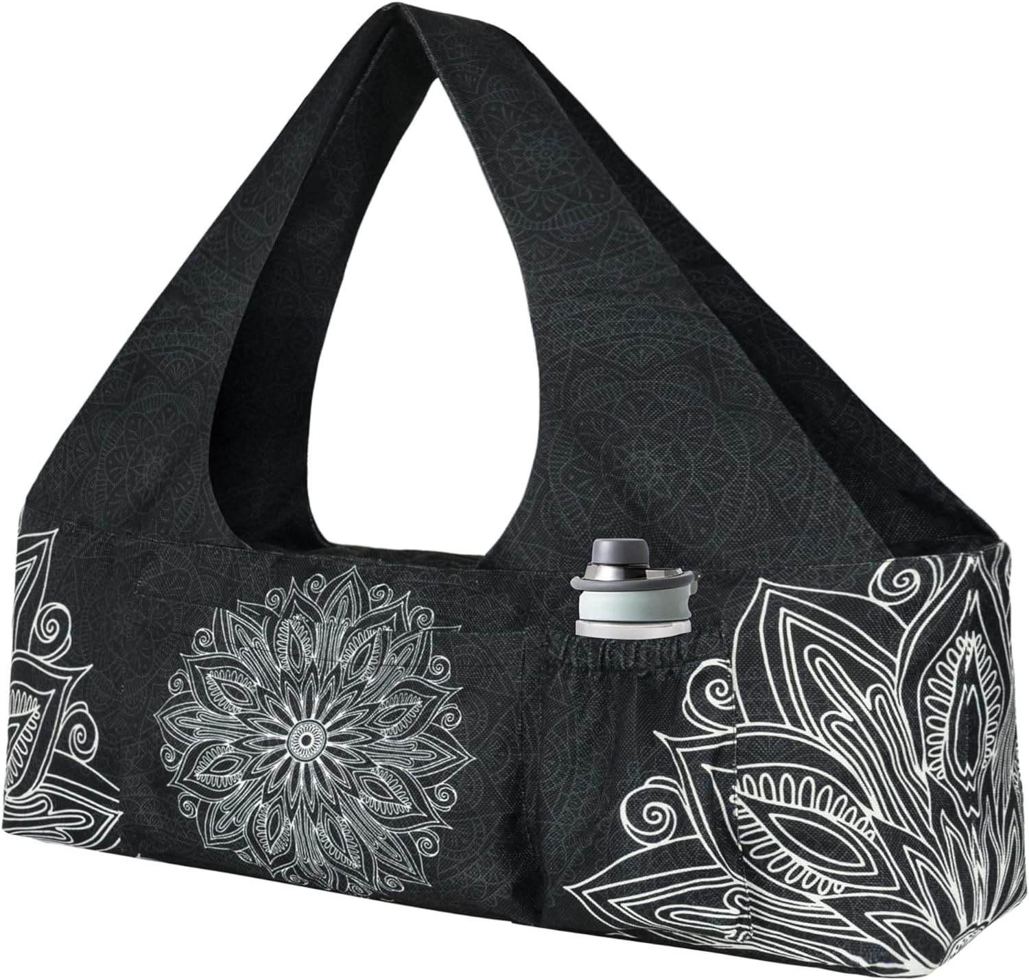 Yoga Mat Bag - Large Yoga Bag with Yoga Mat Strap, Zipper and Pockets - Yoga Bags and Carriers Fits All Your Stuff - Personalized Yoga Mat Bags for Women Fits Most Size Mats - zenfulharmony.com