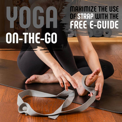 Gradient Fitness Yoga Strap, Friction-Less Easy-Feed Buckle, Super Soft Cotton/Polyester Blend Webbing, Free eGuide. (8 Feet) - zenfulharmony.com