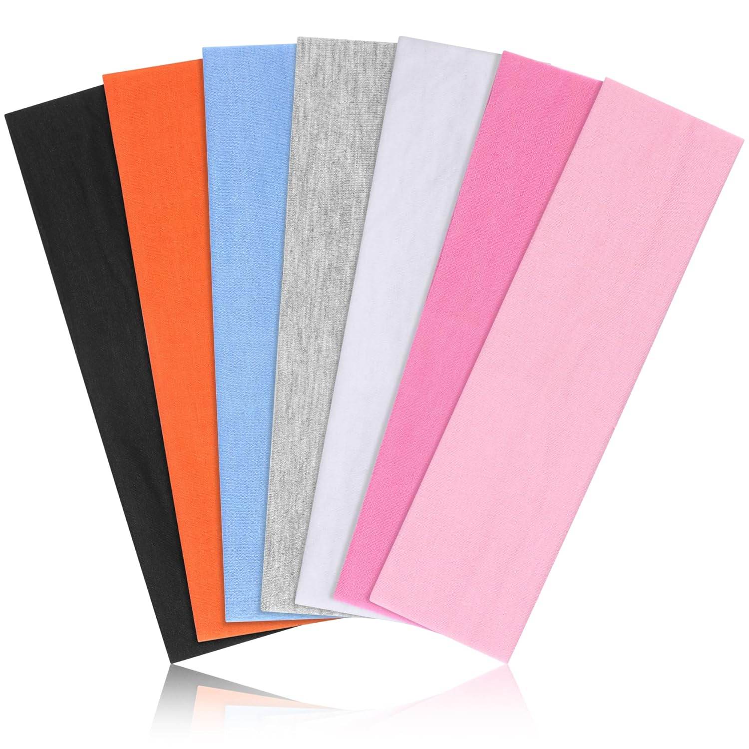 Headbands for Women Non Slip - 7PCS Fashion Sports Hair Bands for Women's Hair, Soft Cotton Cloth Stretchy Headbands for Women for Workout Yoga Running - zenfulharmony.com