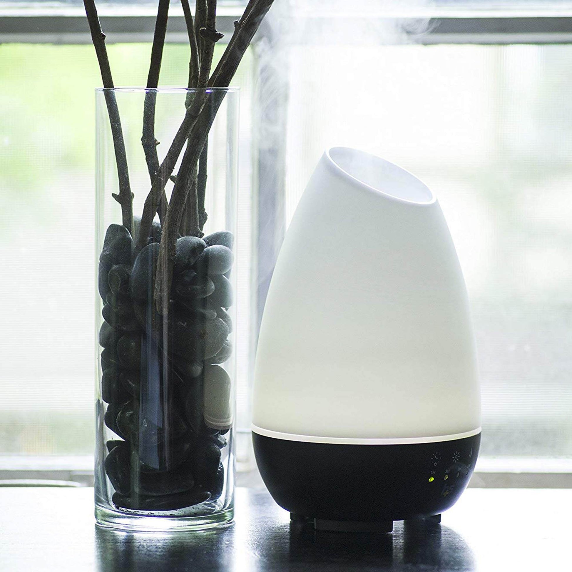 HealthSmart Essential Oil Diffuser, Cool Mist Humidifier and Aromatherapy Diffuser, FSA HSA Eligible with 500ML Tank for Large Rooms, Adjustable Timer, Mist Mode and 7 LED Light Colors, White - zenfulharmony.com