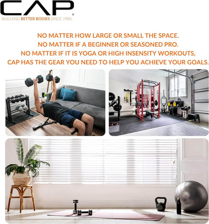 CAP Barbell 1/2-Inch High Density Exercise Yoga Mat with Strap | Multiple Options - zenfulharmony.com