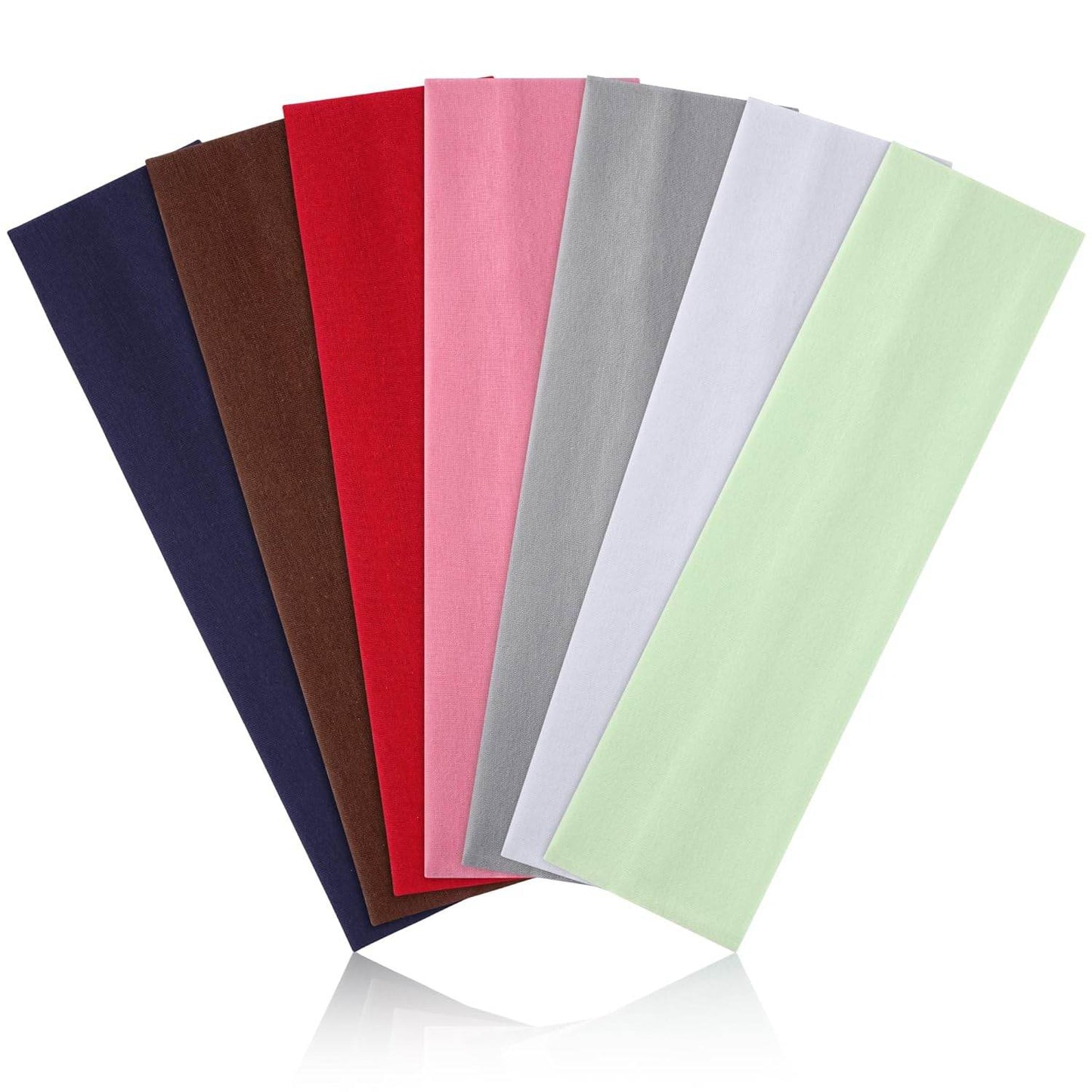 Headbands for Women Non Slip - 7PCS Fashion Sports Hair Bands for Women's Hair, Soft Cotton Cloth Stretchy Headbands for Women for Workout Yoga Running - zenfulharmony.com