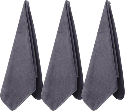 Microfiber Gym Towels Bigger Size Super Soft for Exercise Fitness, Sports, Workout, 380-GSM 15-Inch x 31-Inch Quick-Drying Towels (3 Pack, Grey+Blue+Purple) - zenfulharmony.com