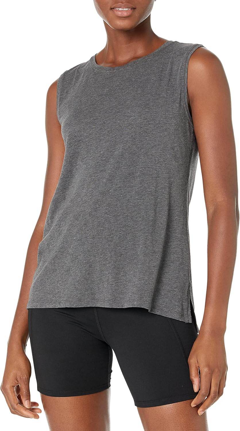 Amazon Essentials Women's Soft Cotton Relaxed-Fit Yoga Tank (Available in Plus Size) (Previously Core 10) - zenfulharmony.com