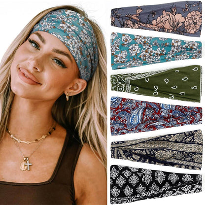 Huachi Non Slip Headbands for Fashion Workout Yoga Sports Exercise Sweatbands Summer Accessories Elastic Bands - zenfulharmony.com