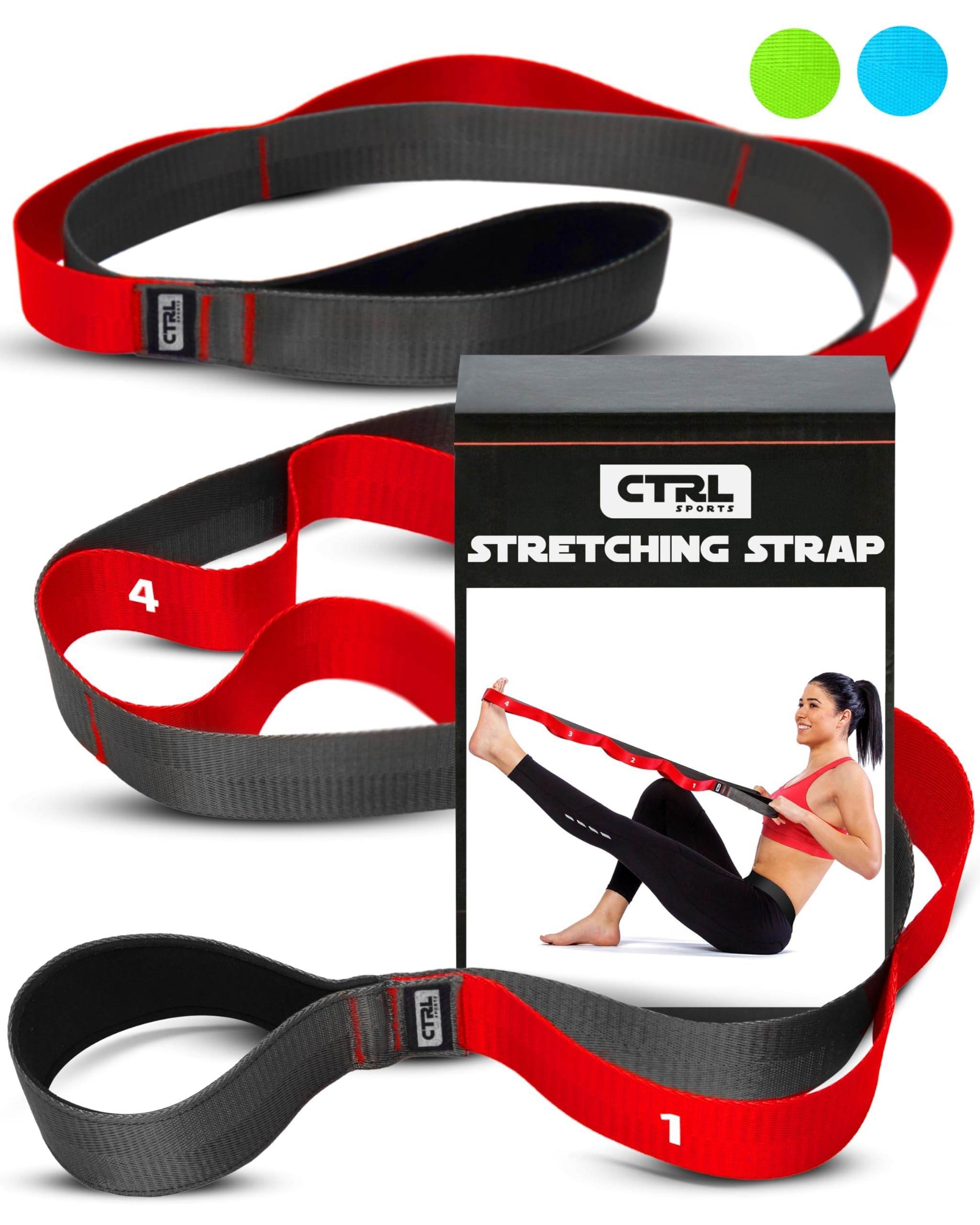 Stretching Strap with Loops - Non Elastic Stretch Band for Physical Therapy, Yoga Strap for Stretching Equipment, Stretch Bands for Exercise and Flexibility - Fascia, Hamstring and Leg Stretcher Belt - zenfulharmony.com