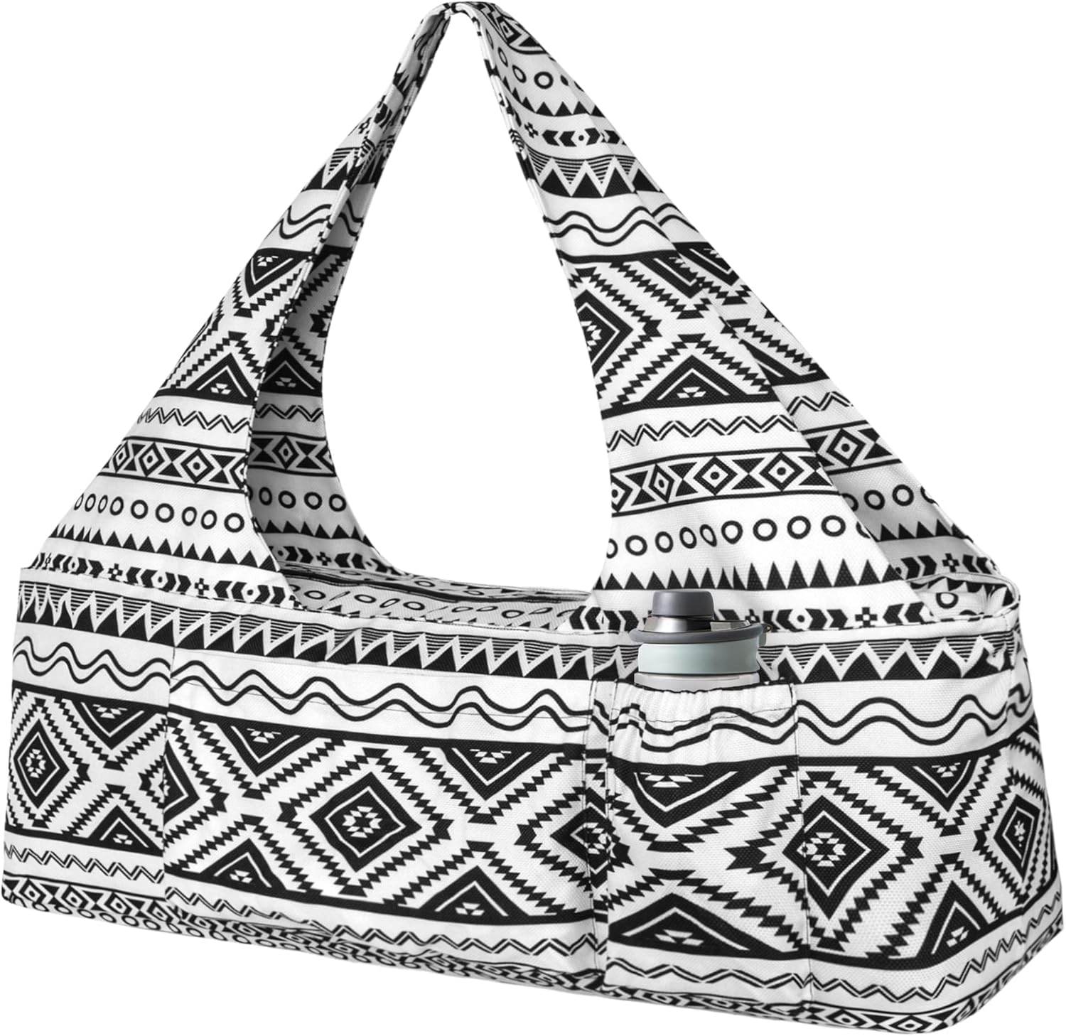 Yoga Mat Bag - Large Yoga Bag with Yoga Mat Strap, Zipper and Pockets - Yoga Bags and Carriers Fits All Your Stuff - Personalized Yoga Mat Bags for Women Fits Most Size Mats - zenfulharmony.com