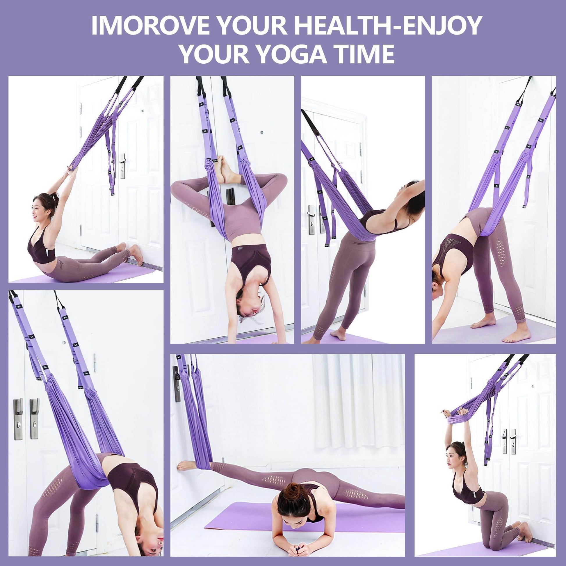 Leg Stretcher Strap, Stretching Equipment with Door Anchor Flexibility Trainer Backbend Assist for Dance Aerial Yoga Ballet Leg Stretching Exercise - zenfulharmony.com