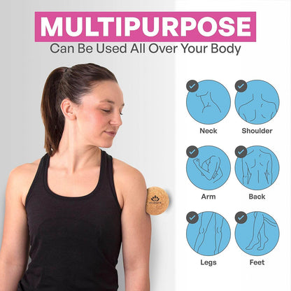 Physical Massage Therapy Lacrosse Ball Set Ideal for Yoga Deep Tissue Massage Trigger Point Therapy and Myofascial Release Physical Therapy Equipment Back Foot Plantar Fasciitis (Cork) - zenfulharmony.com