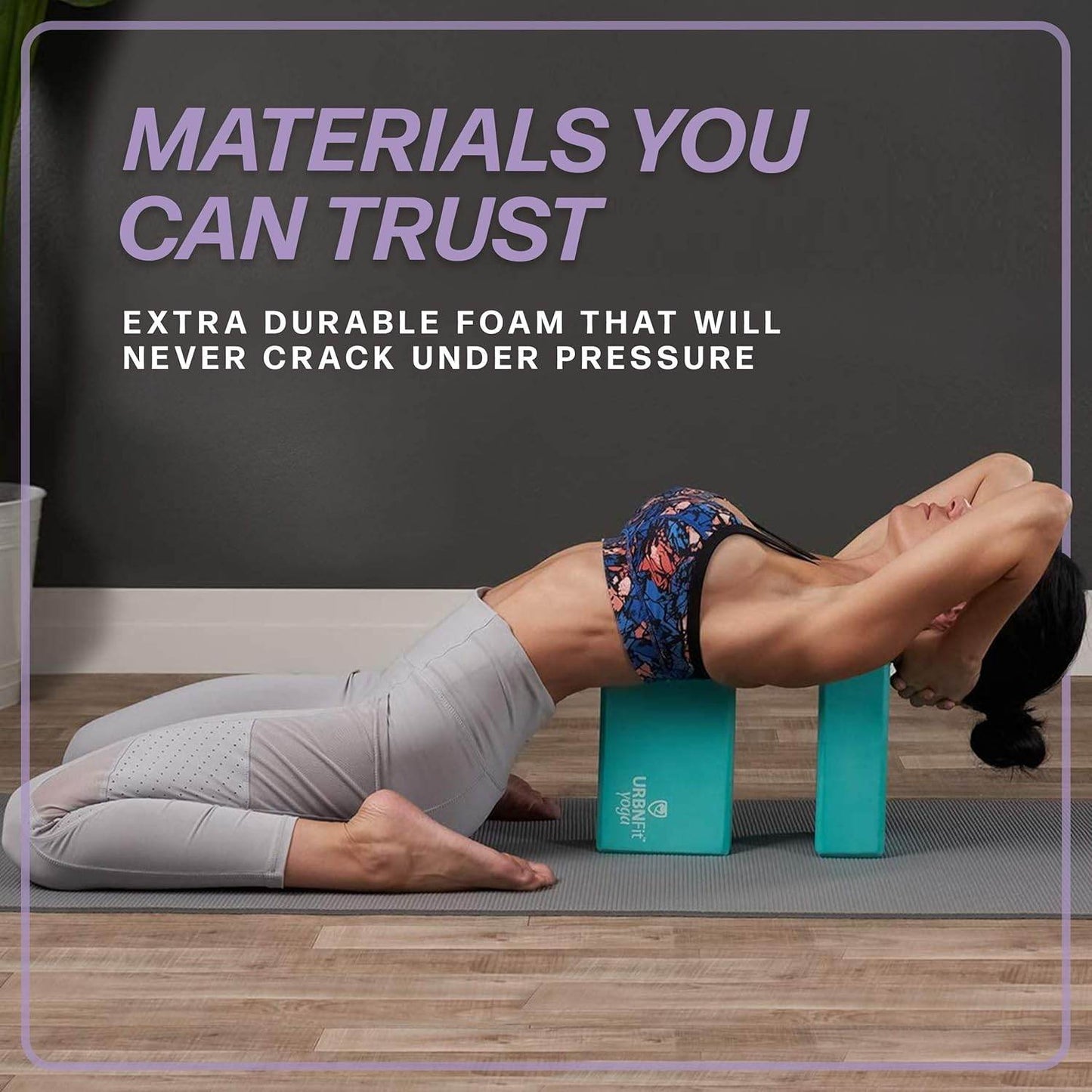URBNFit Yoga Blocks 2 Pack - Sturdy Foam Yoga Block Set with Strap for Exercise, Pilates Workout, Stretching, Meditation, Stability - High Density Non Slip Brick, Fitness Accessories - zenfulharmony.com