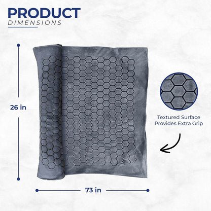 Hot Yoga Mat Towel - Yoga Mat Non Slip w/Honeycomb Design | Easy to Carry Hot Yoga Towel | Perfectly Sized Non Slip Yoga Mat 73” x 26” | Soft & Durable Hot Yoga Towels - zenfulharmony.com