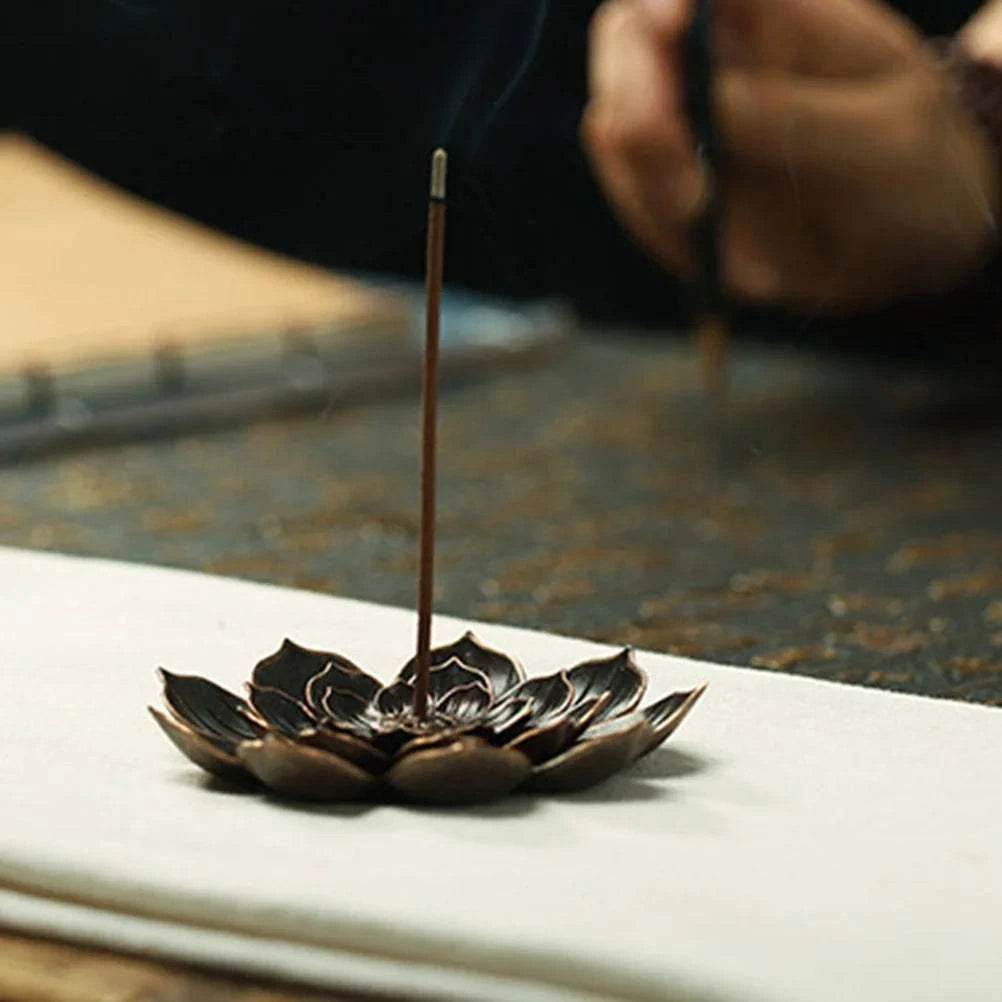 Incense Holder Burner Burnerr Candlestick Holders Lotus Flower - zenfulharmony.com