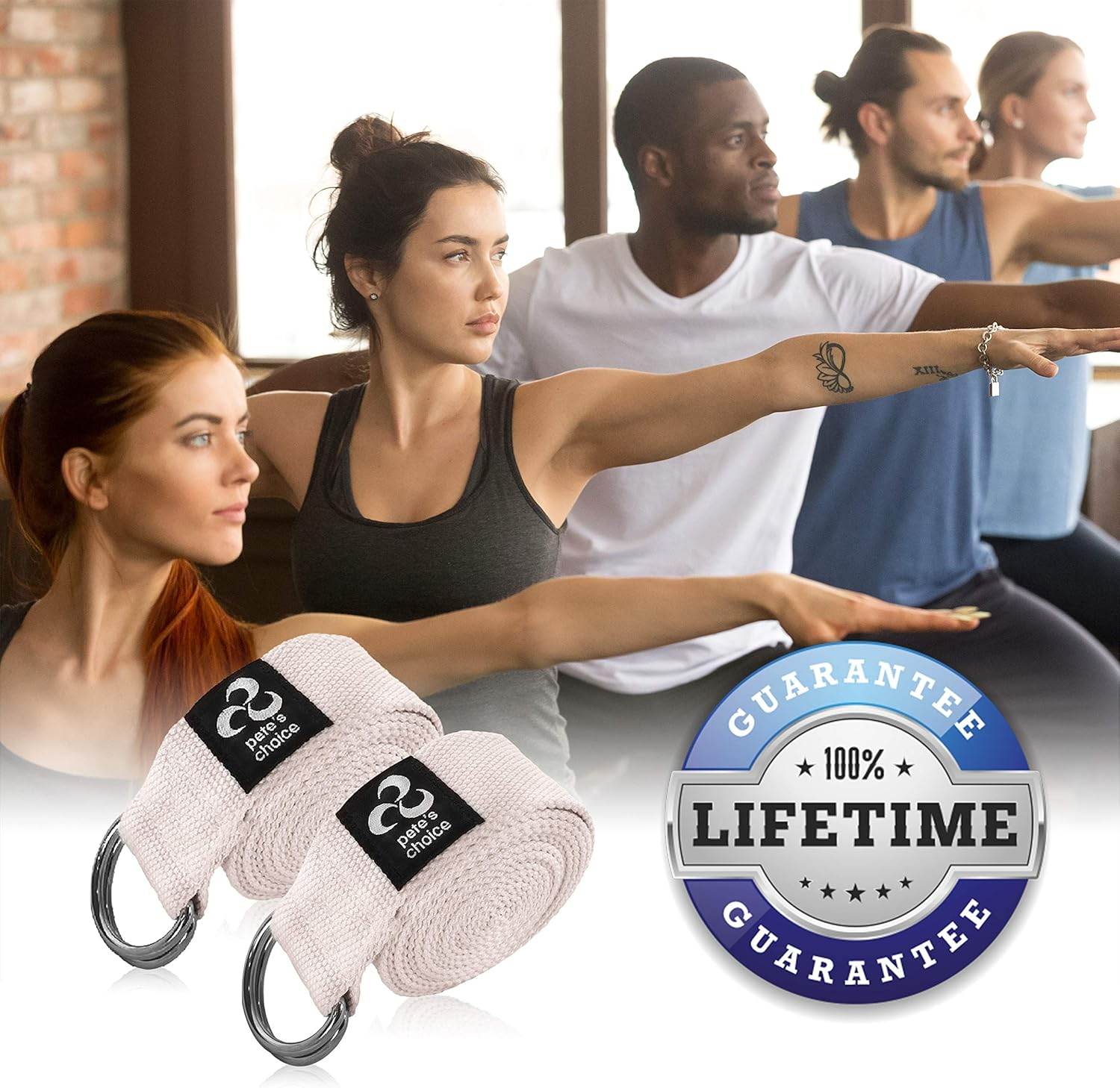 2-PACK or 5-PACK Yoga Exercise Adjustable Straps 8Ft | BONUS eBook | with Durable D-Ring For Pilates & Gym Workouts | Hold Poses, Stretch, Improve Flexibility & Maintain Balance - zenfulharmony.com