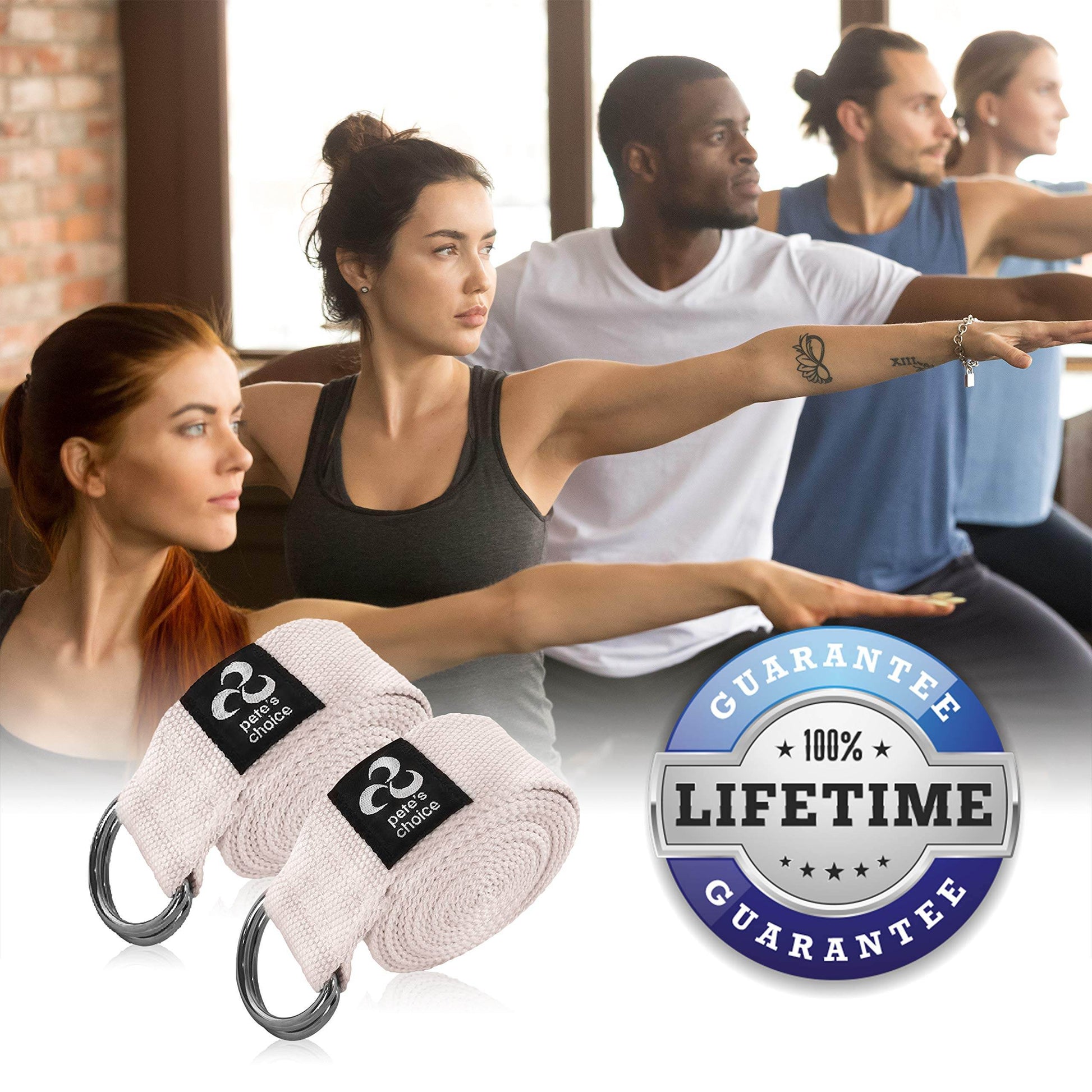 2 PACK Yoga Exercise Adjustable Straps 8Ft | BONUS eBook | with Durable D-Ring For Pilates & Gym Workouts | Hold Poses, Stretch, Improve Flexibility & Maintain Balance - zenfulharmony.com