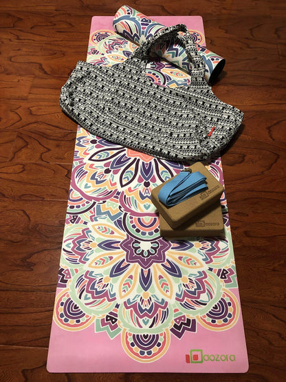 Aozora Yoga Mat Bag Large Yoga Mat Tote Sling Carrier with Pockets Fits Mats with Multi-Functional Storage Pockets Light and Durable (Elephant) - zenfulharmony.com