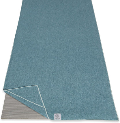 Gaiam Yoga Towel - Mat Sized Active Dry Non Slip Moisture Wicking Sweat Absorbent Microfiber Hot Yoga Towel for Women & Men | Stay-Put Corner Pockets (70" Long x 26" Wide) - zenfulharmony.com